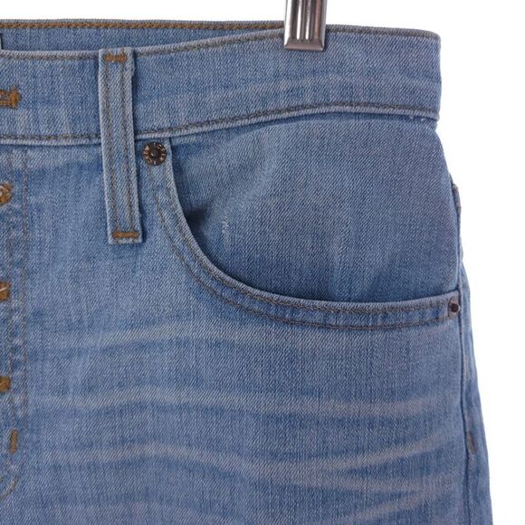 J. Crew High Rise Denim Shorts Button Fly Size 29 Womens Solid Blue - Picture 5 of 14